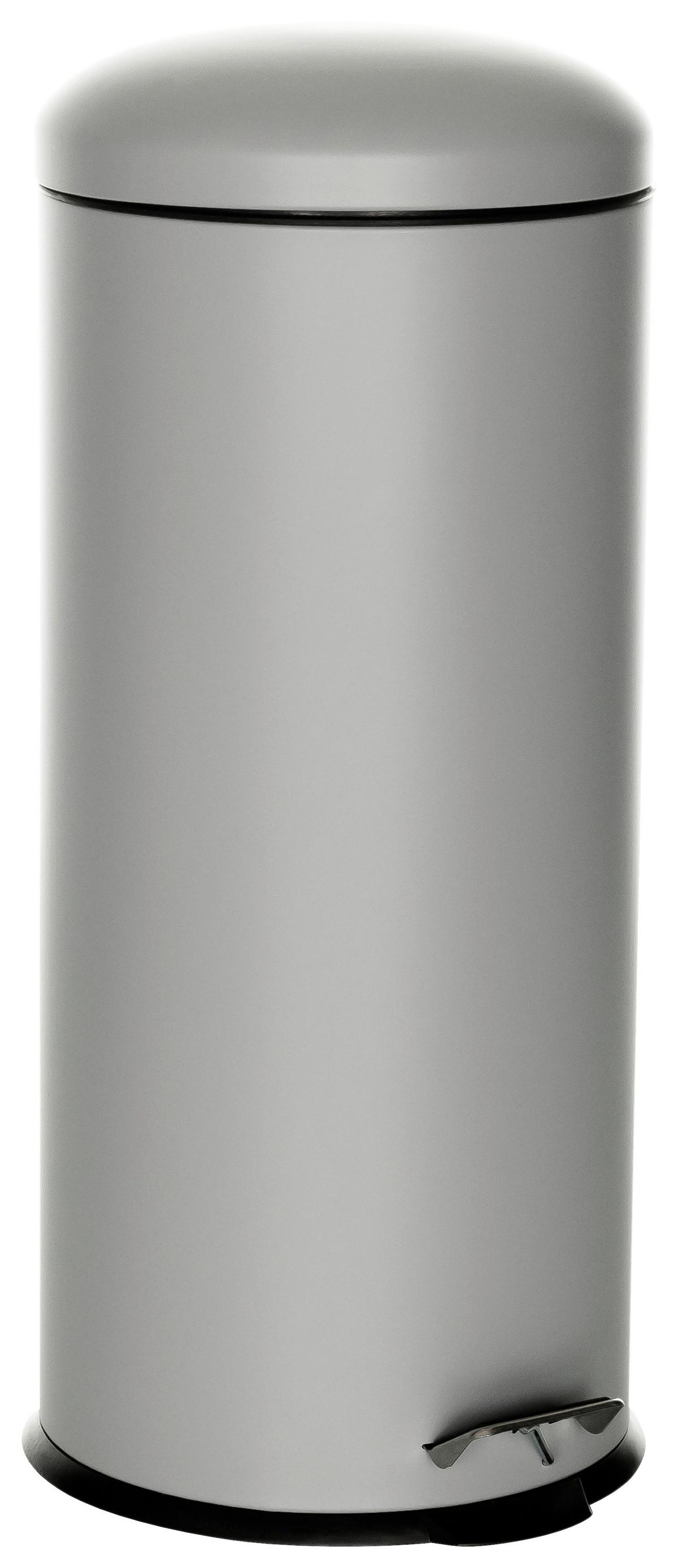 Koš Za Smeti Clean Viii, 30 L, Siva - siva/črna, Basics, kovina/umetna masa (30/69/30cm) - MID.YOU