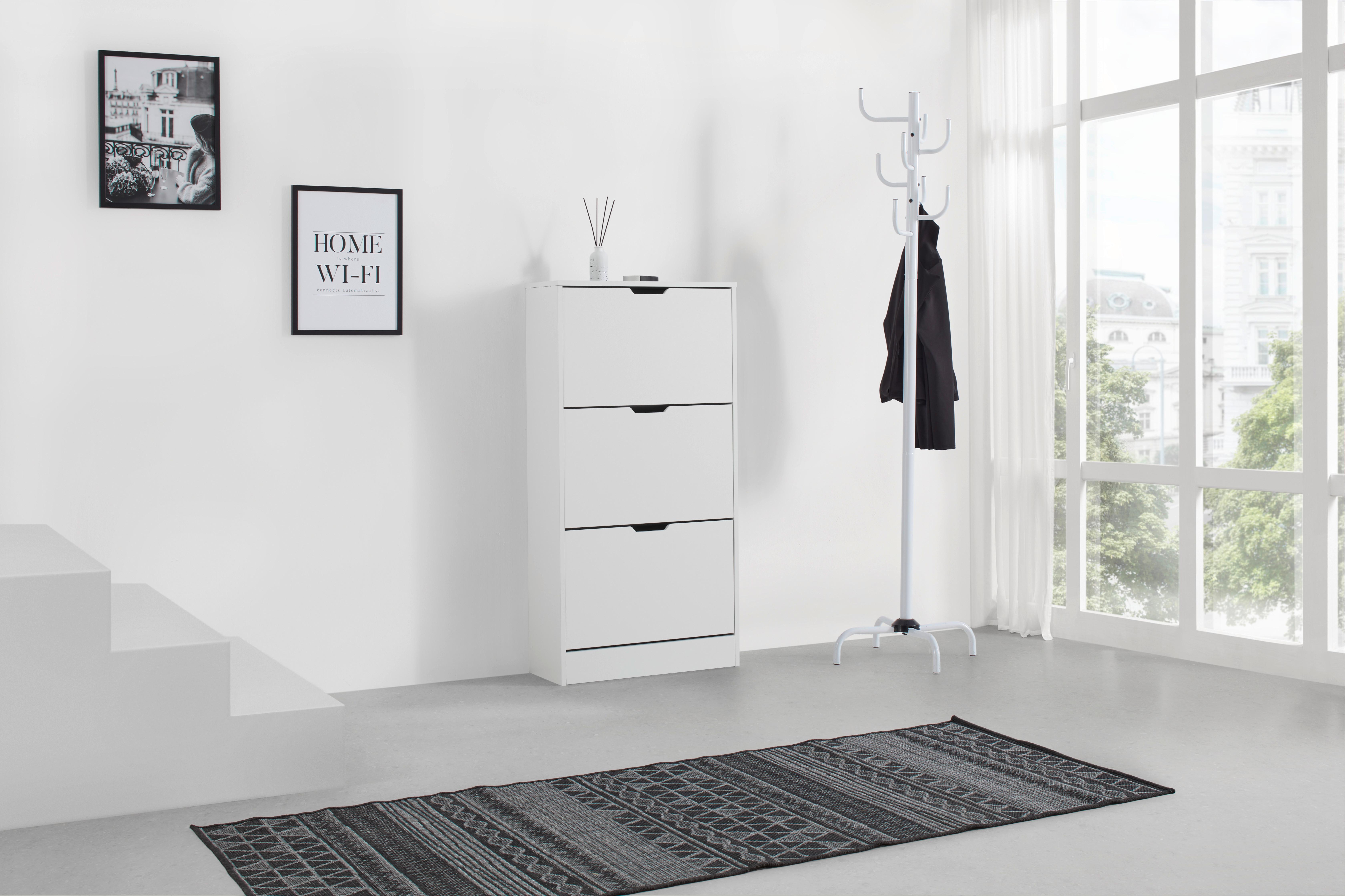 SKOSKÅP RUDI -EXKLUSIV- - vit, Klassisk, trämaterial (60/118/24cm) - Mömax