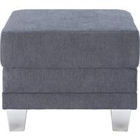 Hocker in Anthrazit - Chromfarben/Dunkelgrau, MODERN, Kunststoff/Textil (60/46/60cm) - Mömax