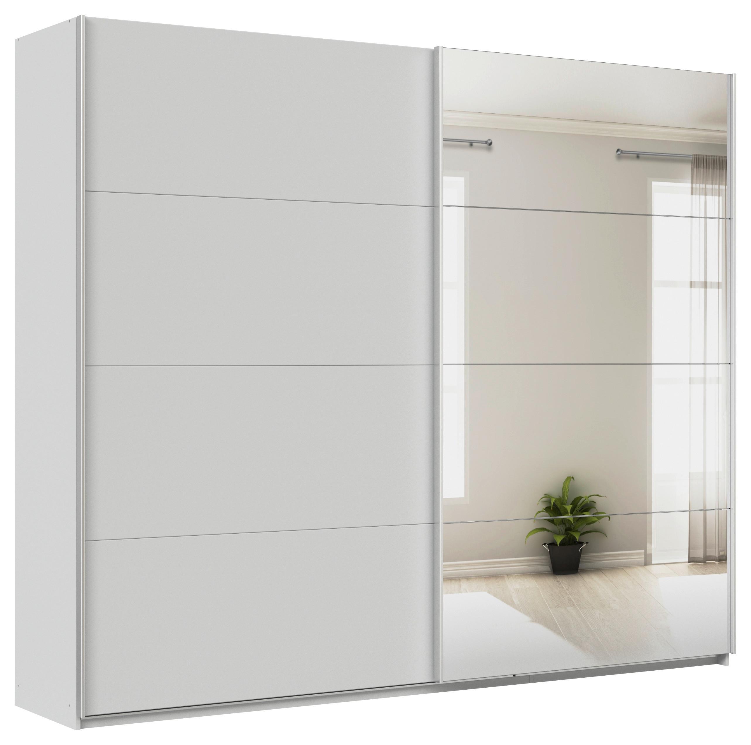 Ormar S Kliznim Vratima Feldkirch - srebrne boje/svijetlo siva, Moderno, drvni materijal/metal (271/229/62cm) - Modern Living