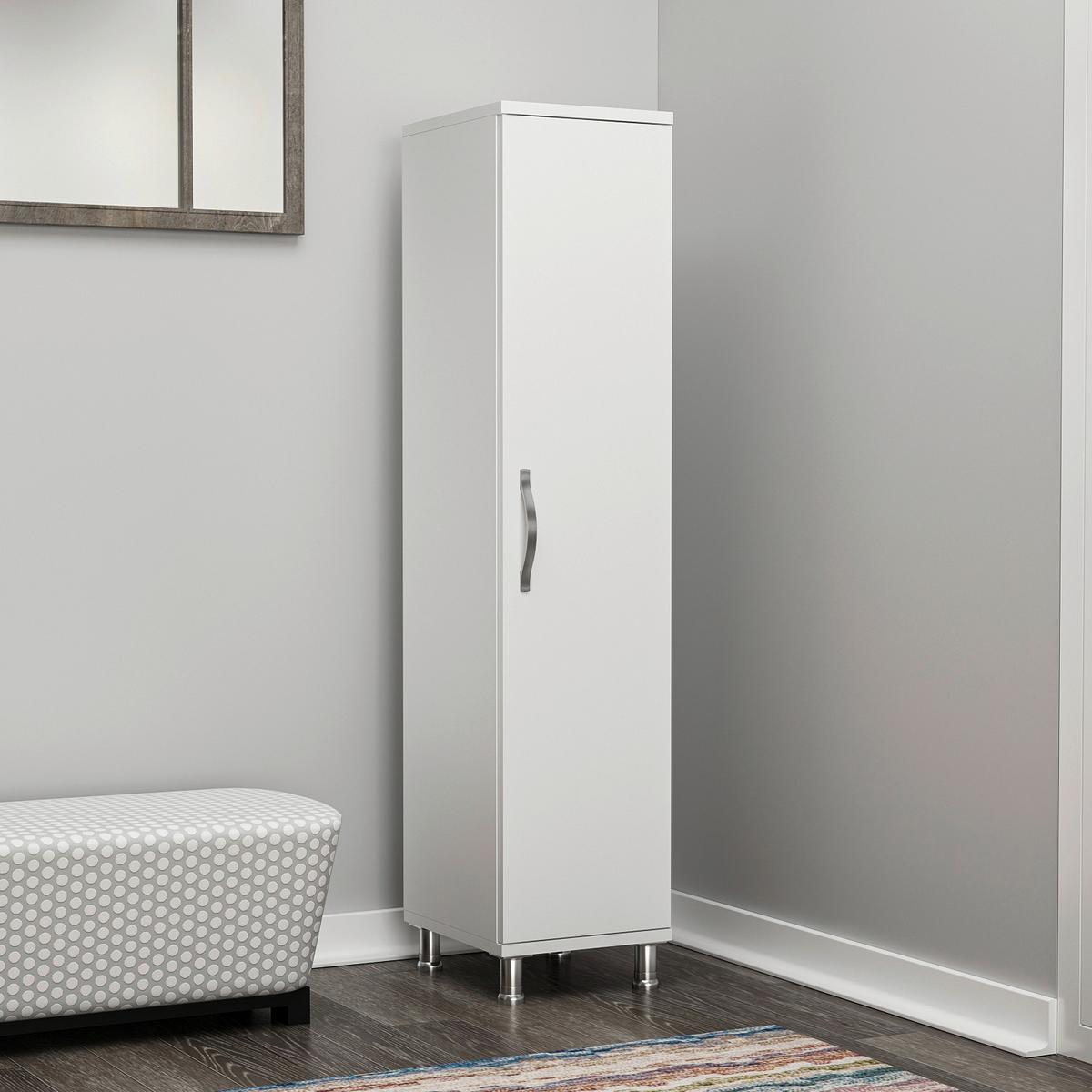 Mehrzweckschrank Seul Multi Schrank - Weiss/Alufarben, Design, Holz (34/130/29cm) - Livetastic