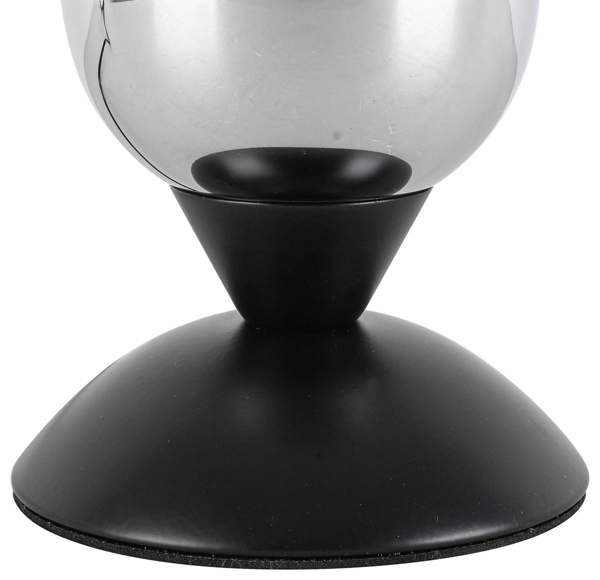 Veioză Blacko - culoare crom/negru, Modern, sticlă/metal (12,5/18cm) - Modern Living