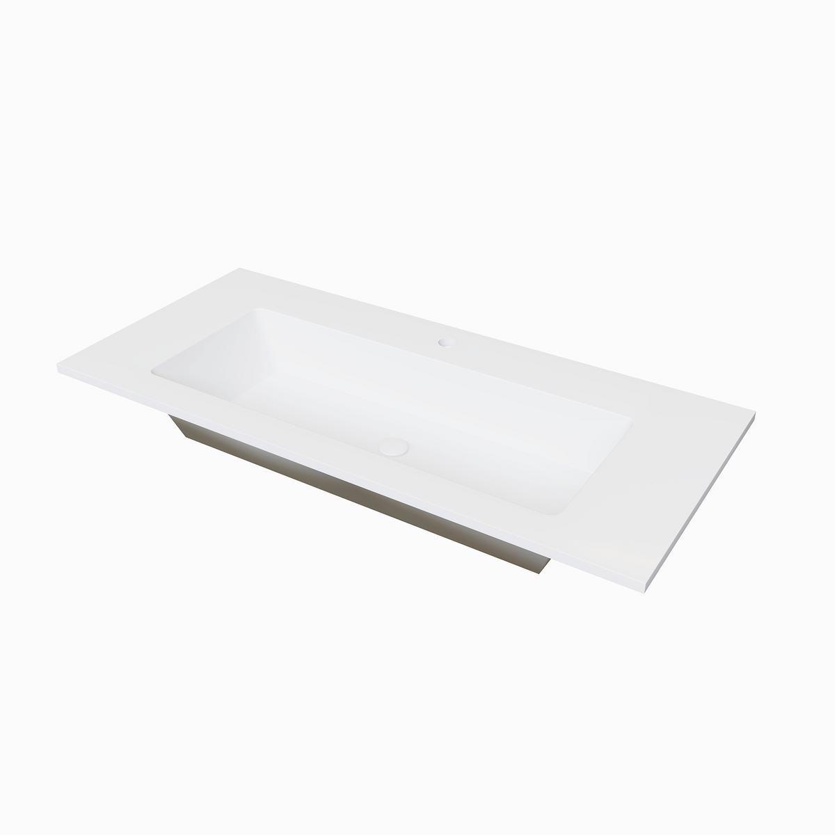 Umivaonik Cellini - bijela, Moderno, prirodni materijali (101/46cm)