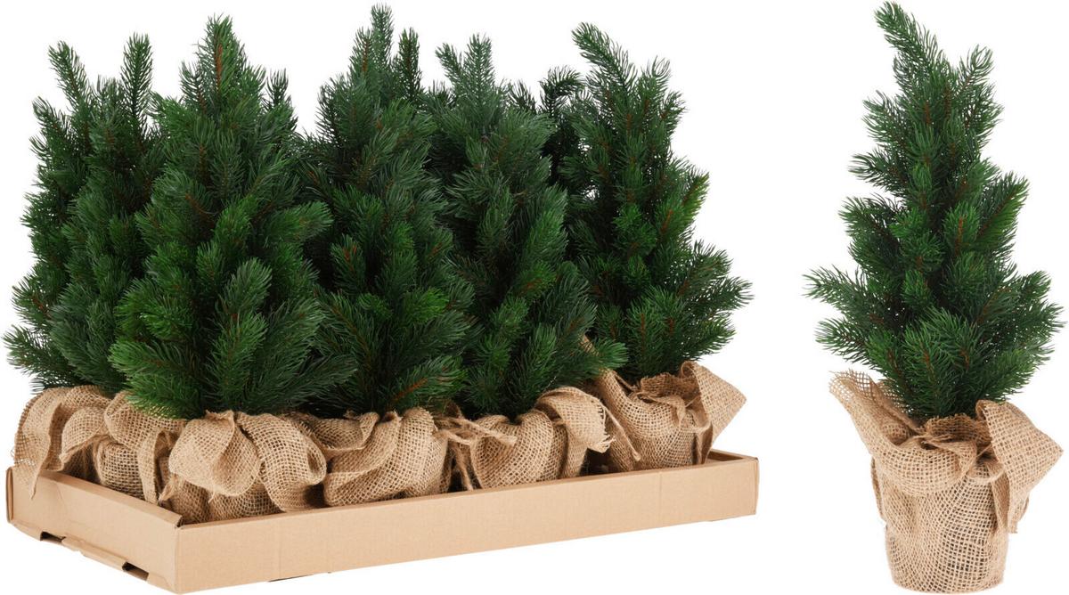 Dekor Műfenyő Tree - műanyag/természetes anyagok (20/45cm)