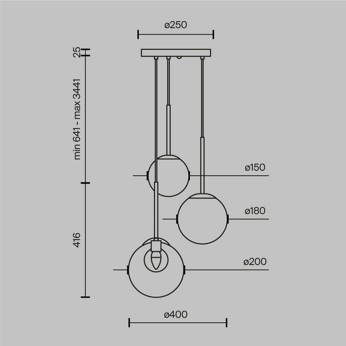 Pendelleuchte Basic Form Goldfarben max. 20 Watt - Goldfarben, Modern, Glas/Metall (40/64,1cm) - MAYTONI