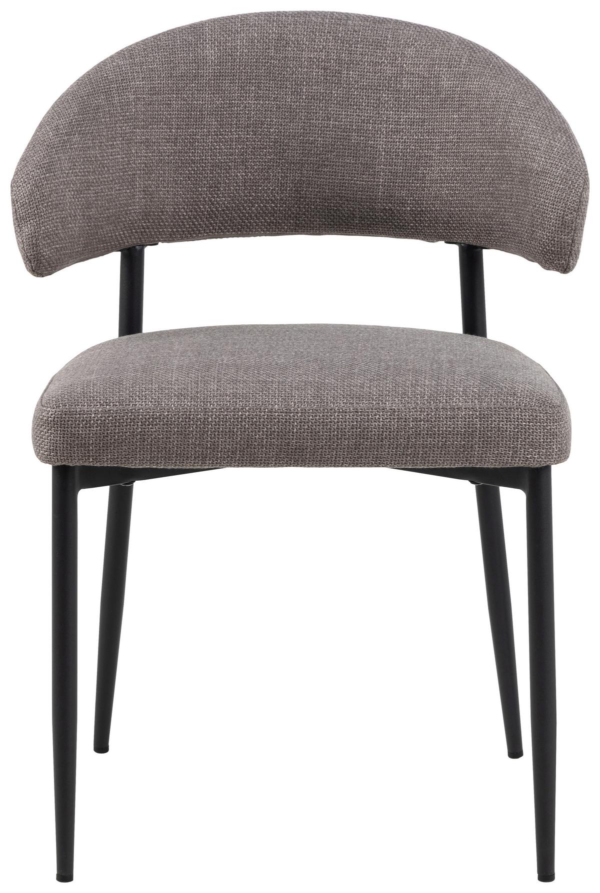 KRZESŁO EDINA - jasnoszary/czarny, Trend, metal/tkanina (56/77/55cm) - MID.YOU