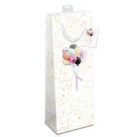 Geschenktasche Jana Happy Birthday - Weiss/Goldfarben, Lifestyle, Papier (12/39/10cm) - Modern Living