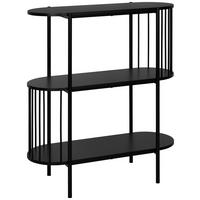REGAŁ CURVE - czarny, Trend, materiał drewnopochodny/metal (80/95/34cm) - Xora