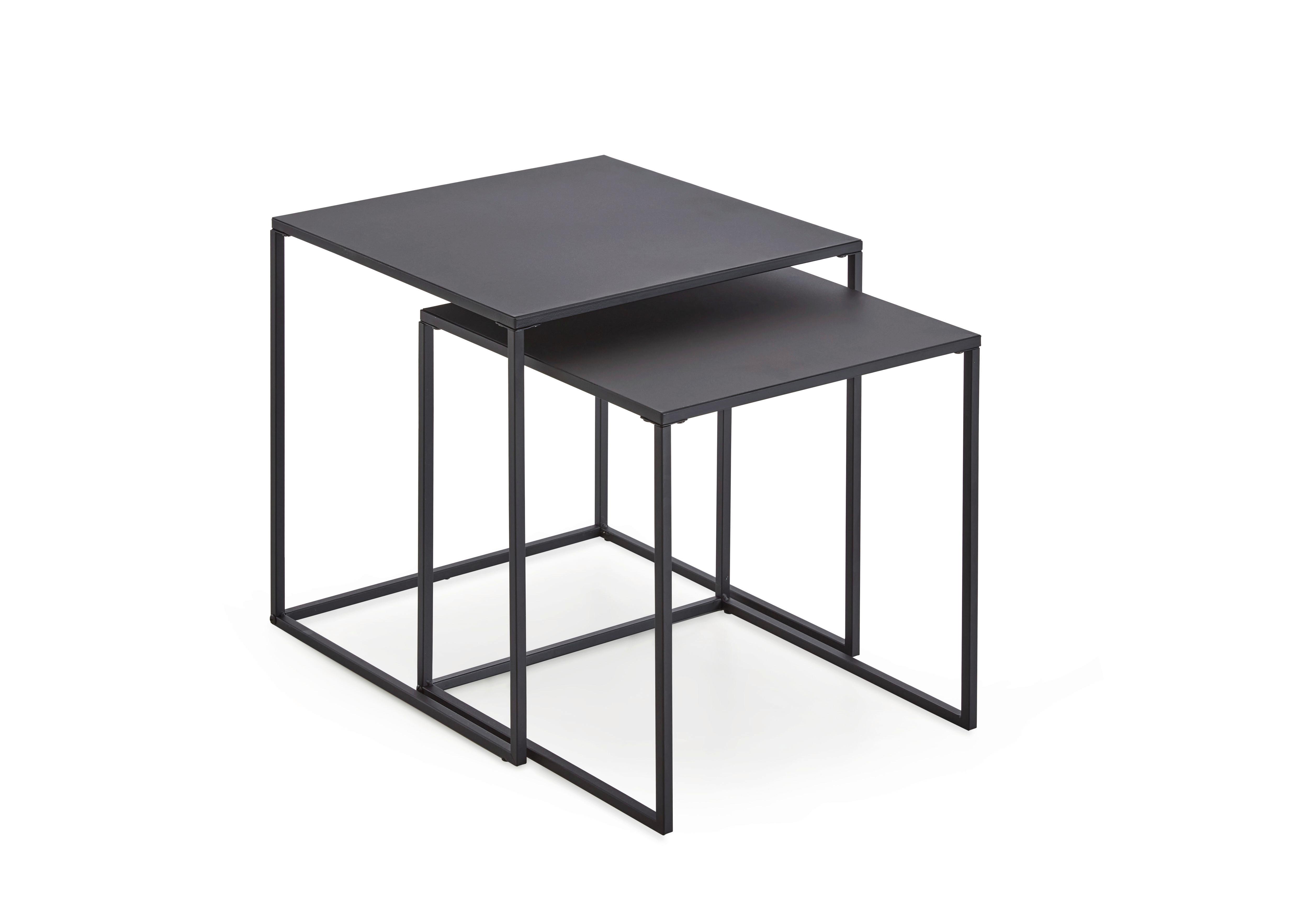 COUCHTISCH KLEINMÖBEL - Schwarz, Design, Metall (38/41/38cm) - MID.YOU