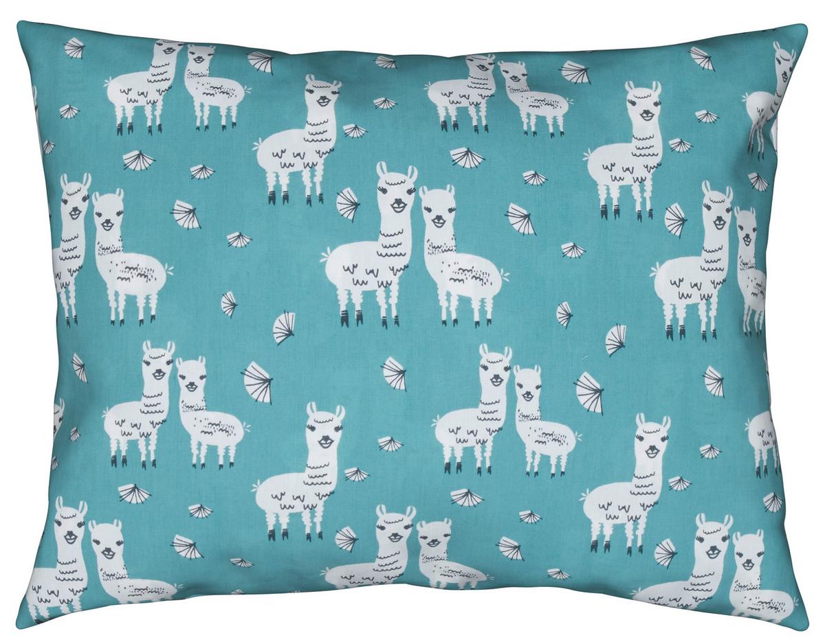 BETTWÄSCHESET LAMA - Türkis/Weiss, Konventionell, Textil (160/210cm) - Modern Living