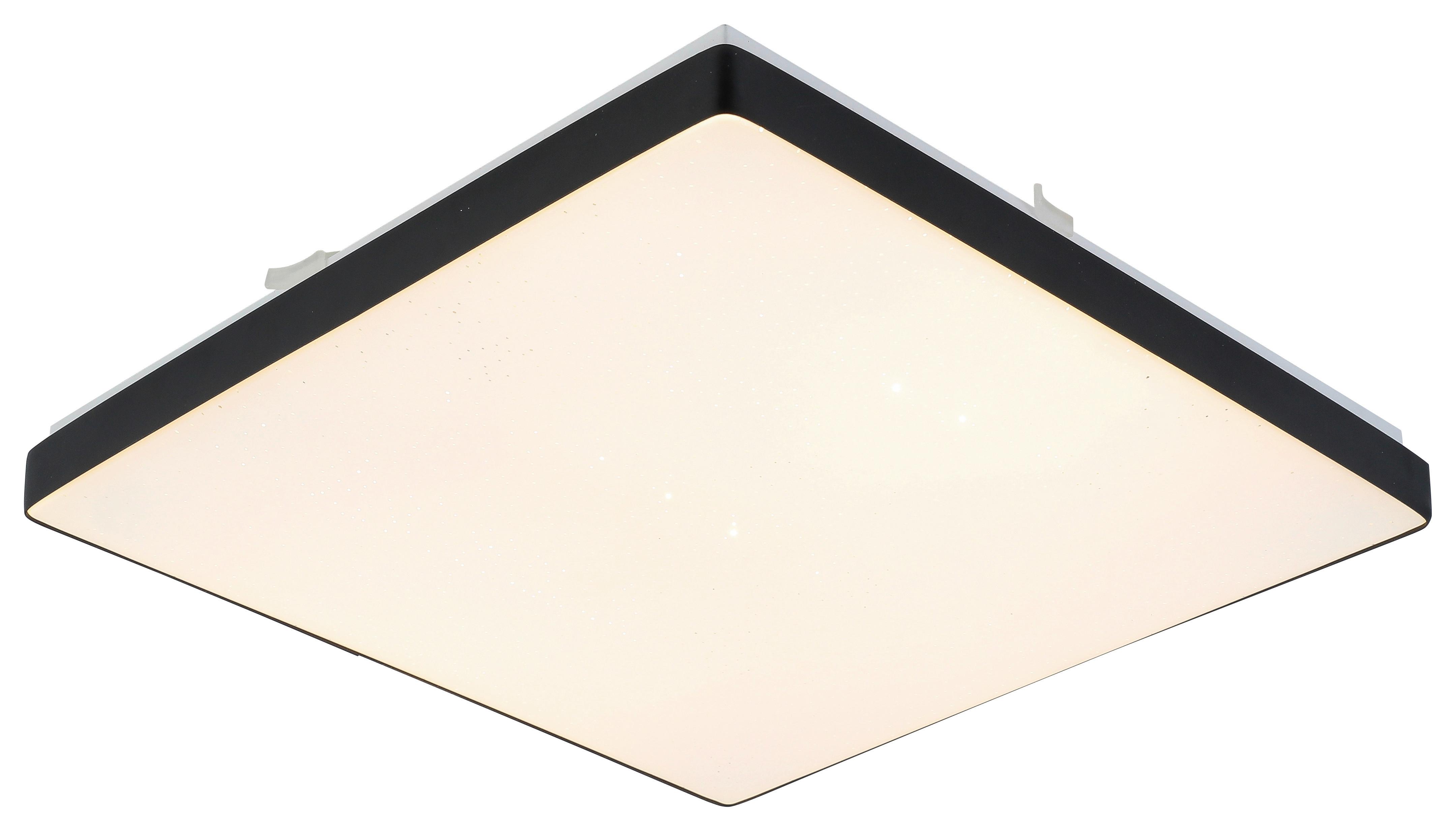 LED Mennyezeti Lámpa Jannek 33/33cm - Fekete, modern, Műanyag/Fém (33/33/5cm) - Premium Living