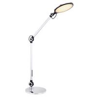LED-Schreibtischleuchte 58421S in Weiß max. 10 Watt - Silberfarben, Design, Kunststoff/Metall (55,7/20/103,5cm) - Globo