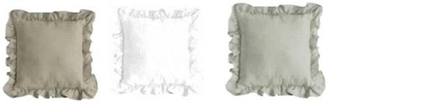 Pernă decorativă Zierkissen mit rüschen - gri deschis/alb, Design, textil (45/45cm)