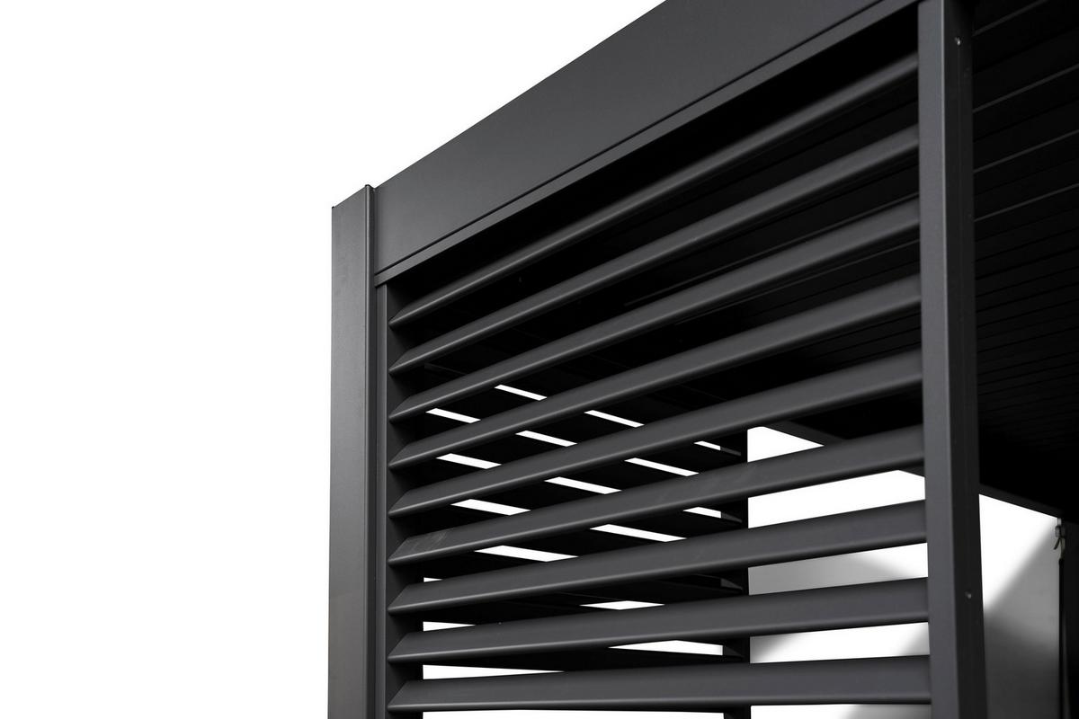 PERGOLA-SEITENTEIL PERGOLA DELUXE CLASSIC LAMELLE - Anthrazit, MODERN, Metall (93/240/10cm) - Gardenson