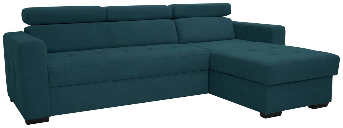 Kutna Garnitura Marco - boje petroleja/crna, Konvencionalno, drvni materijal/drvo (238/78-94/170cm) - Modern Living