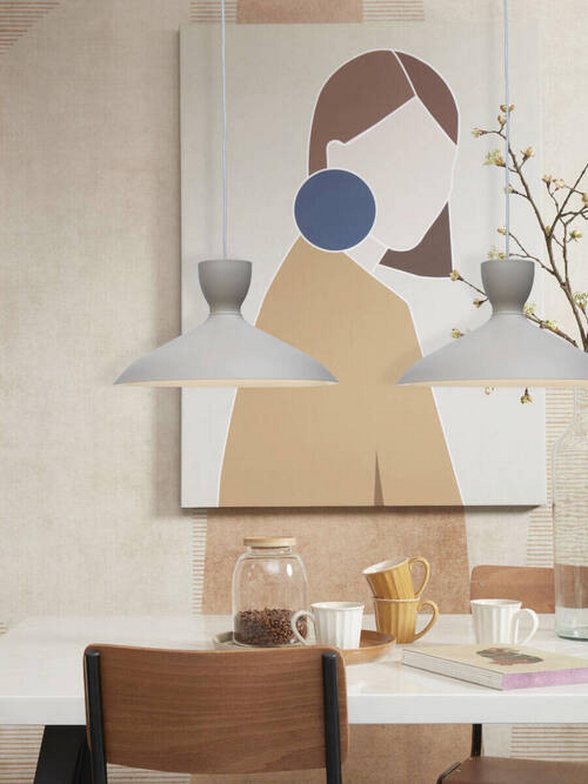 Függőlámpa Hanover/h40/lg - világosszürke, Trend, fém (40/22cm) - It's about Romi