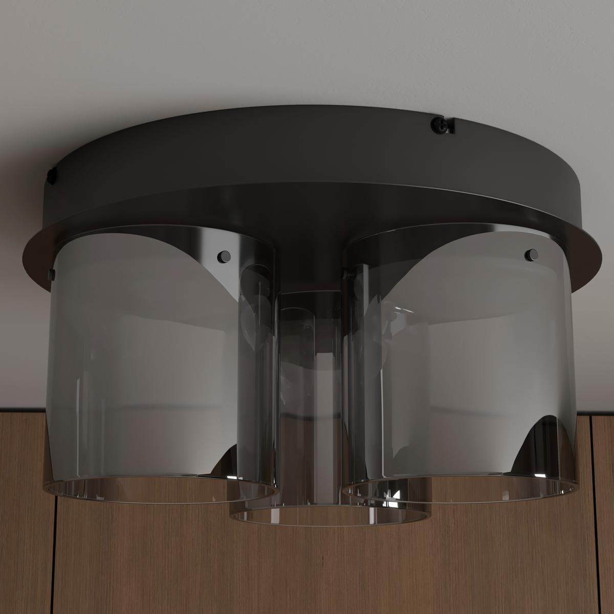 LAMPA SUFITOWA LED BAIA *DK* - czarny, Design, metal/szkło (49/25cm) - Dieter Knoll