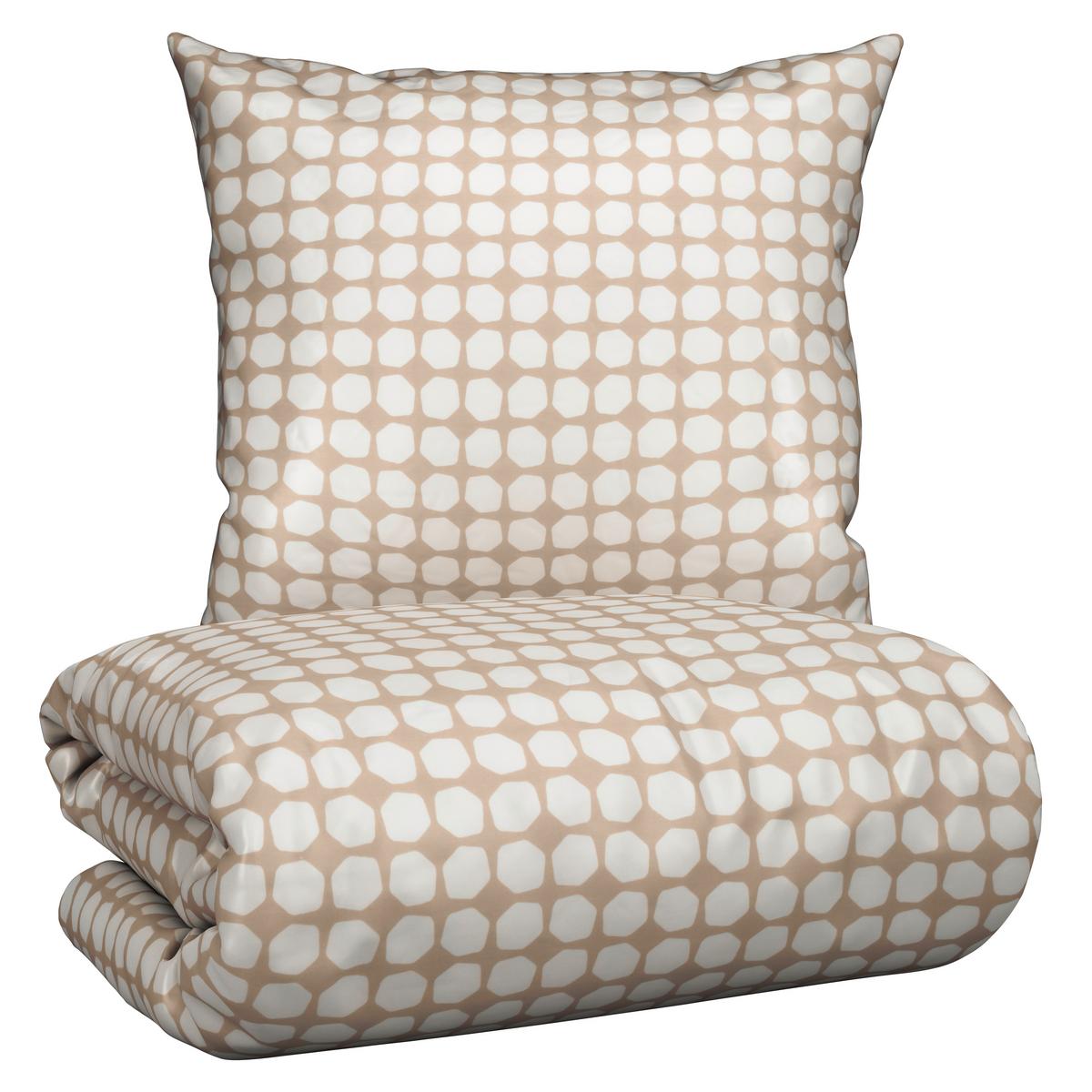 Bettwäsche Bio-Lisa in Beige in ca. 135x200cm - Beige, MODERN, Textil (135/200cm) - ecoTree