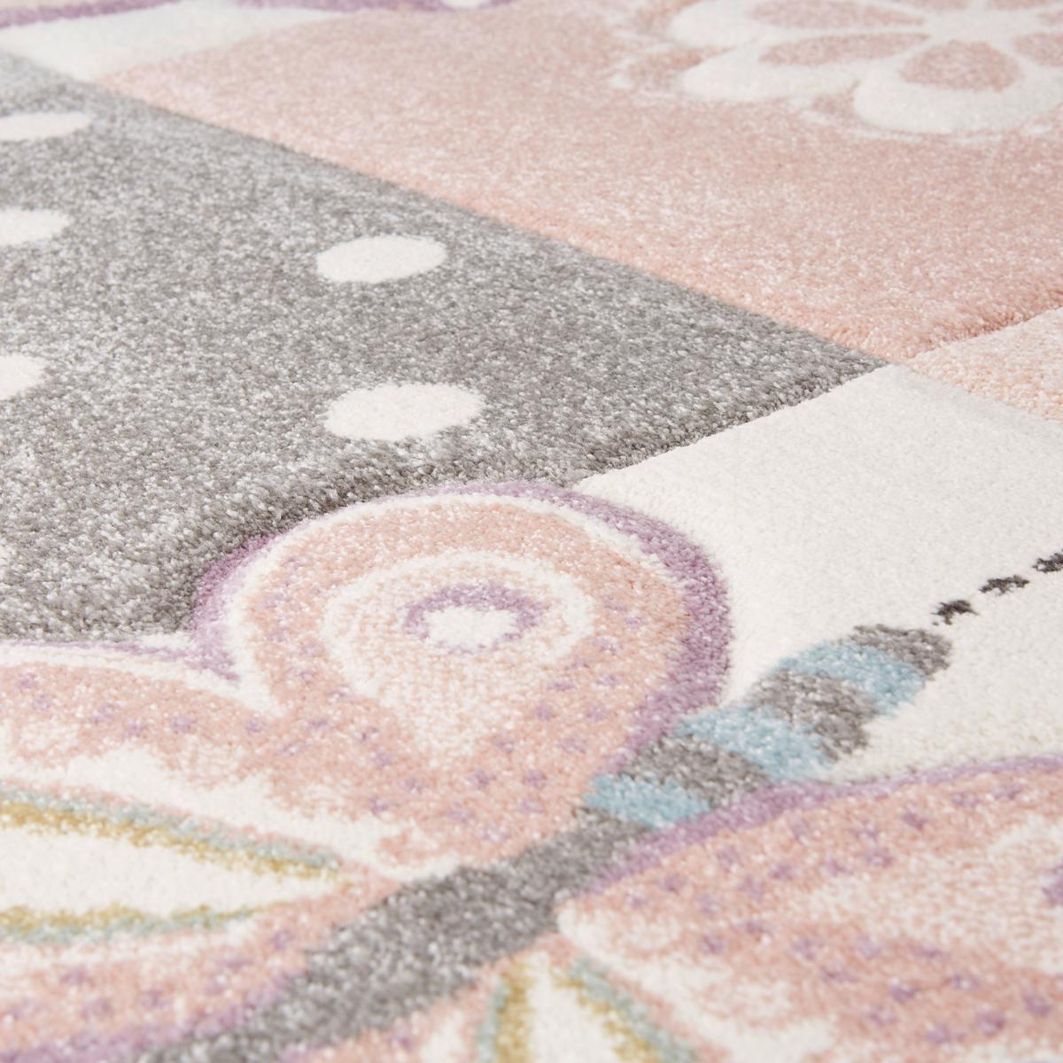 Kinderteppich Butterfly 2 in Rosa ca. 160x230cm - Rosa, Romantik / Landhaus, Textil (160/230cm) - Mömax