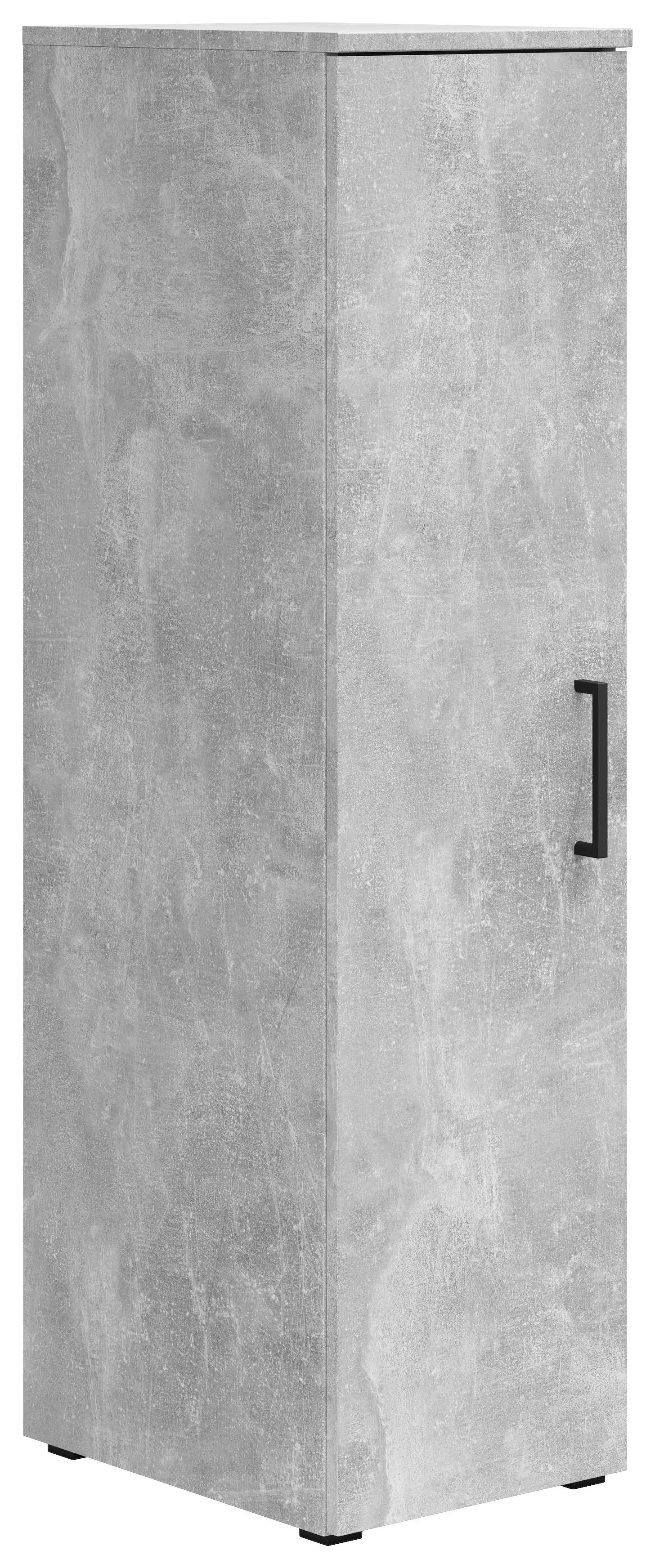 Schrank Multistauraum Betonoptik - Schwarz/Grau, MODERN, Holzwerkstoff/Kunststoff (30/115/40cm) - Mömax