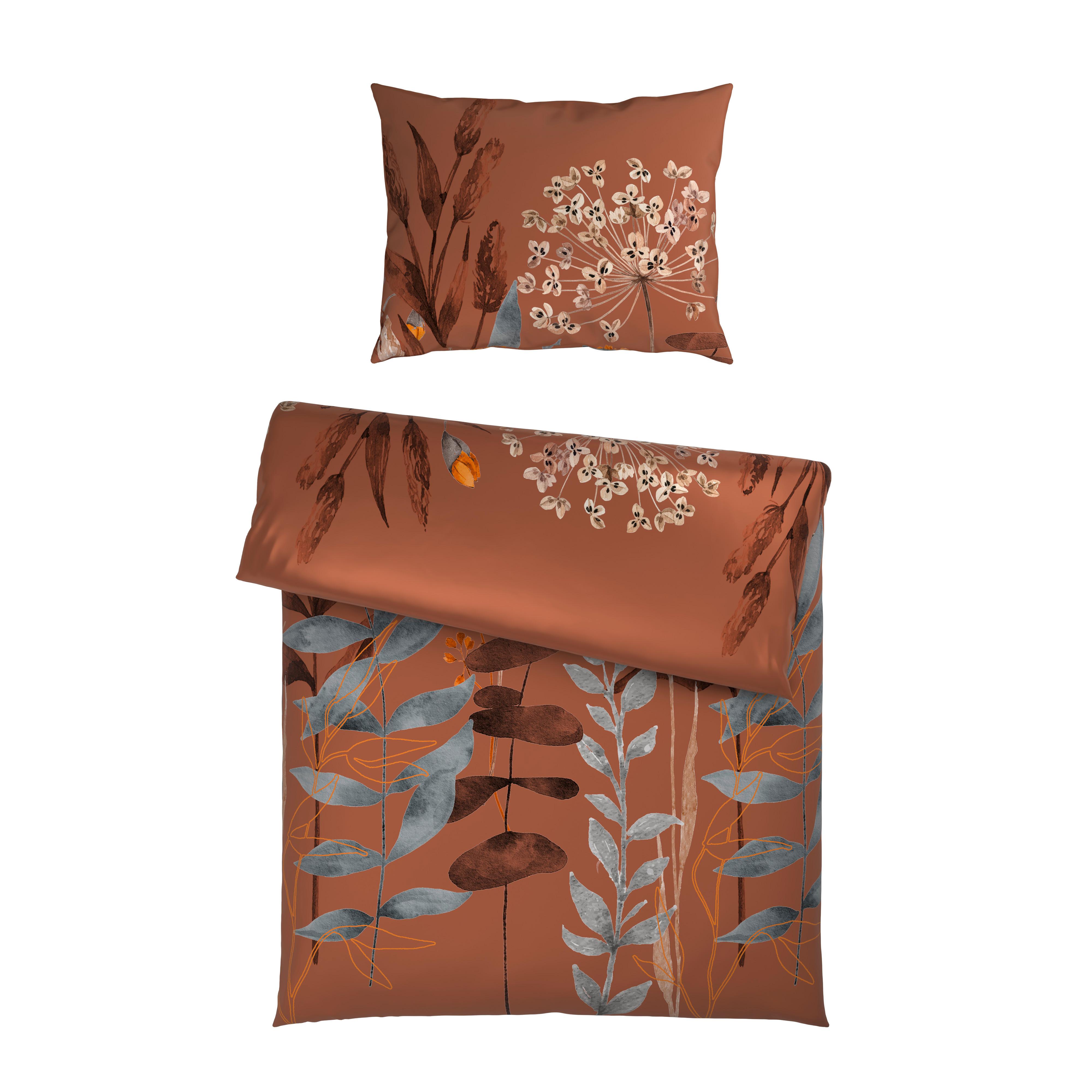 Posteljnina Leavi - mocha rjava, Moderno, tekstil (140/200cm) - Mömax