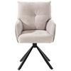 STOL MED ARMSTÖD SOPHIE - beige/svart, Modern, metall/textil (60/93/67cm) - Premium Living