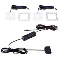 Set iluminare rafturi LED - antracit, Modern, plastic (5/5/0,5cm) - Modern Living