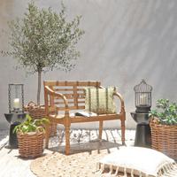 Gartenbank Moyo ca. 100x90x52 cm Mahagoni - Basics, Holz (100/90/52cm) - Gardenson