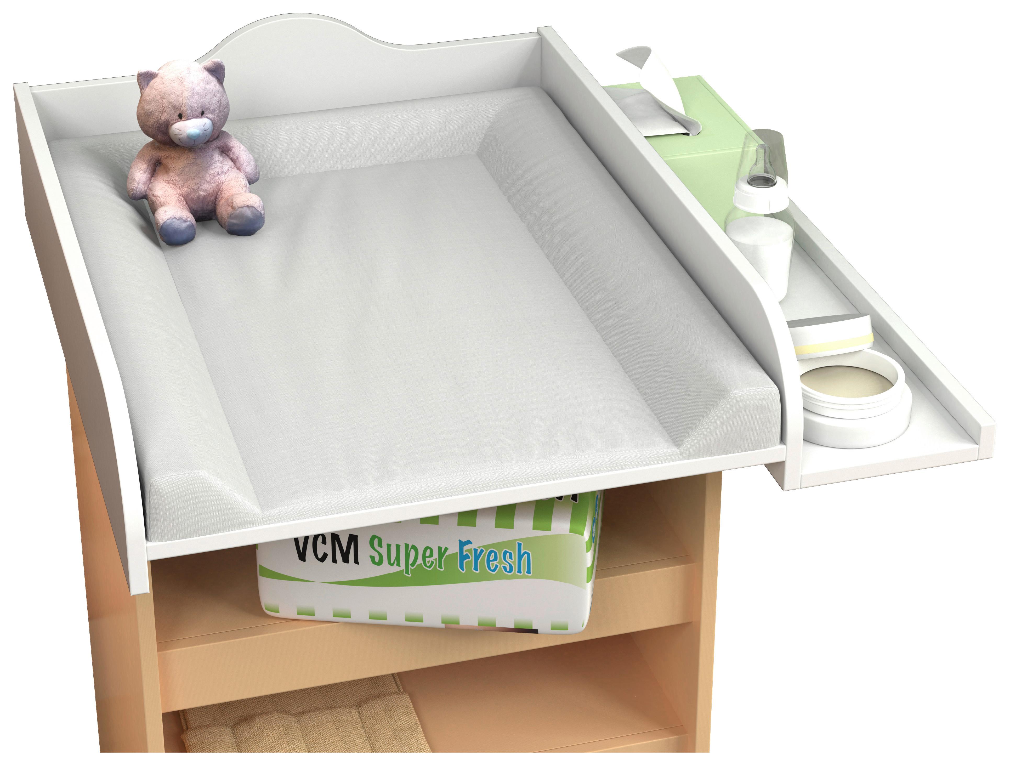 Previjalni Nastavek Malira L, Bela - bela, Basics, leseni material (81/15/72cm) - MID.YOU