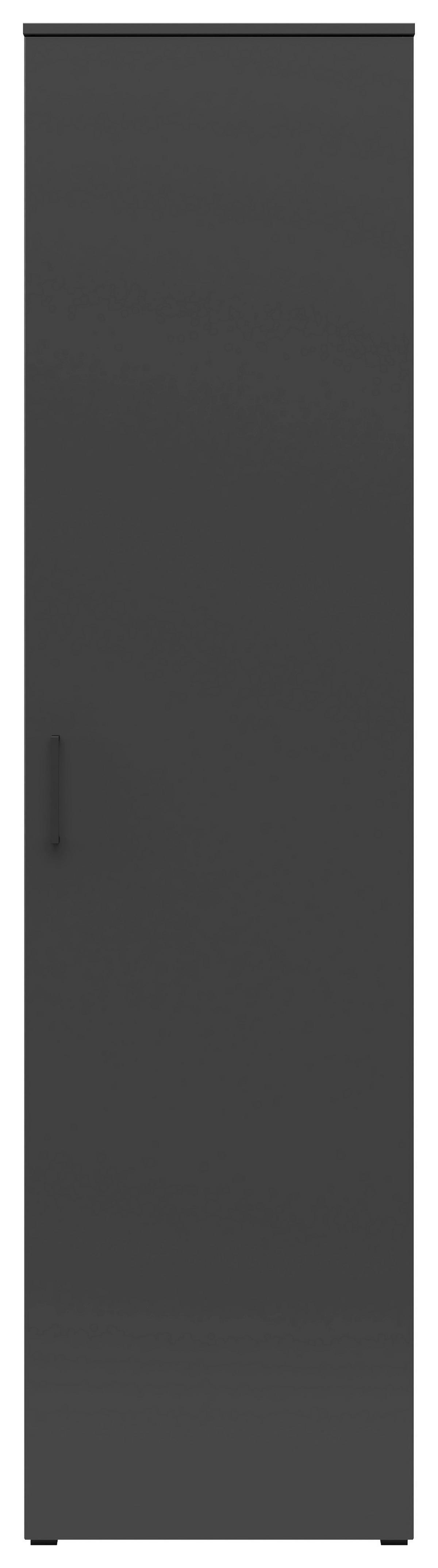 Schrank Multistauraum Graphitfarben - Graphitfarben/Schwarz, MODERN, Holzwerkstoff/Kunststoff (50/195/40cm) - Mömax