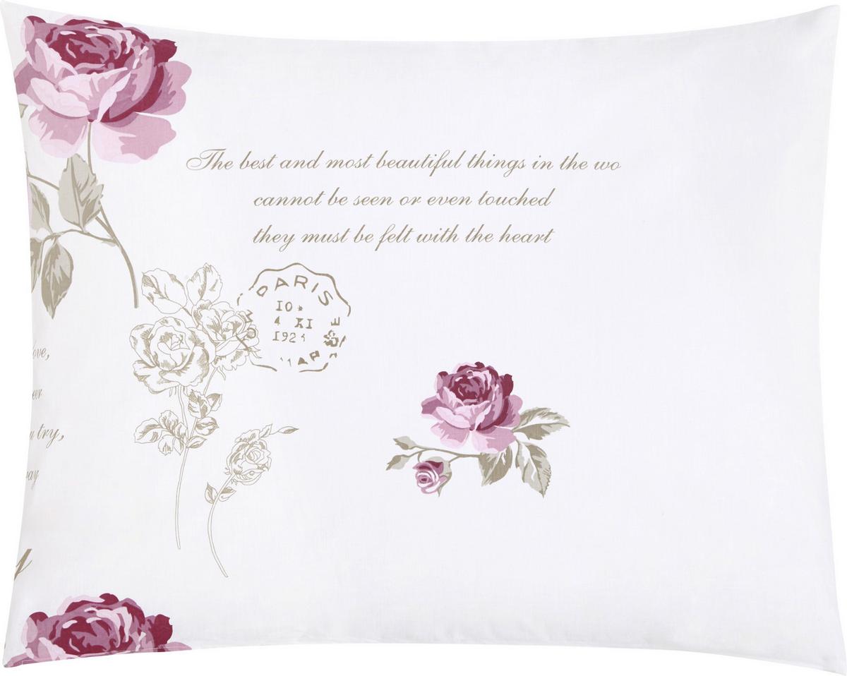 Bettwäsche Diary Rose ca. 140x200cm - Weiß, ROMANTIK / LANDHAUS, Textil (140/200cm) - Modern Living