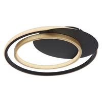 LED-DECKENLEUCHTE 48438-36 RODAN - Goldfarben/Opal, Trend, Kunststoff/Metall (48,5/46,5/6,1cm) - Globo