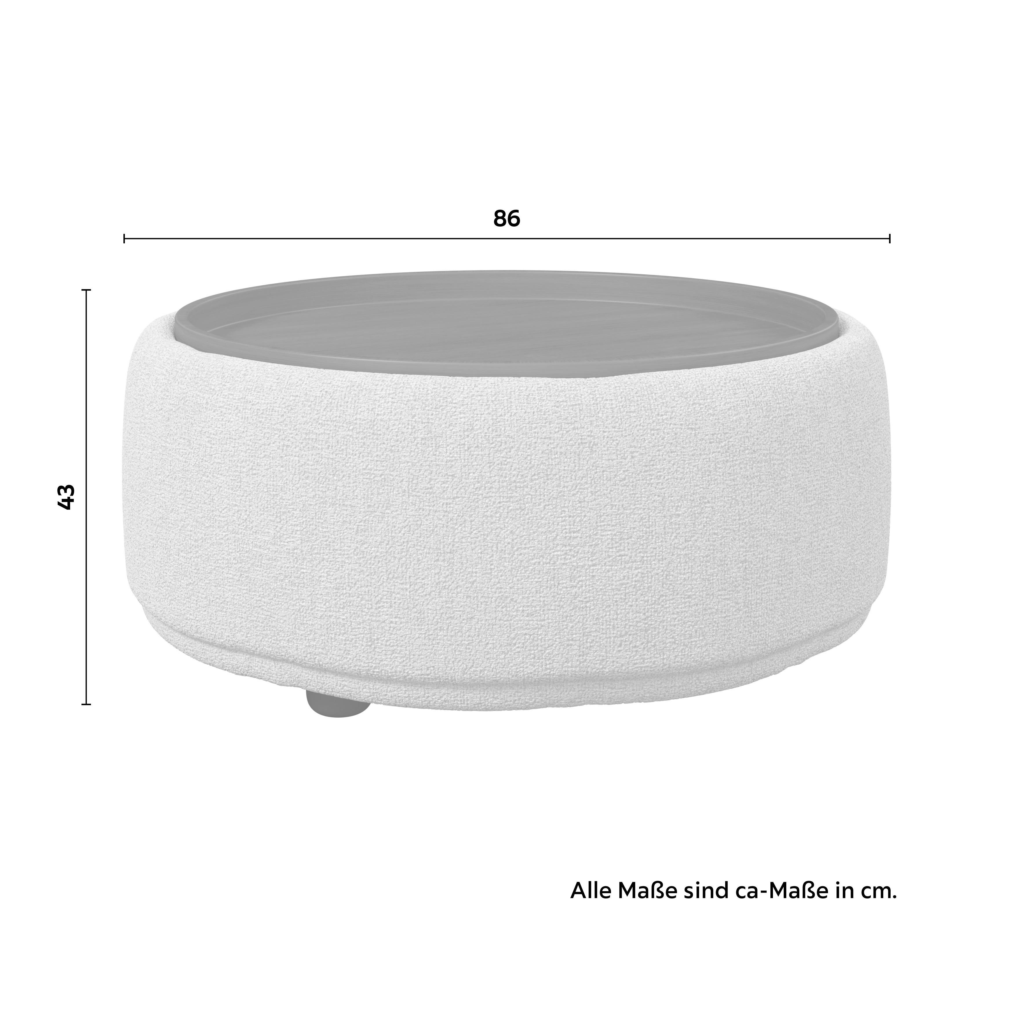HÖRNSOFFA KIRA - vit/svart, Modern, trä/textil (408/108cm) - Bessagi Home