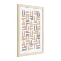 Druckgrafik Roberval Multicolor ca. 33x43cm - Eichefarben/Terracotta, Trend, Glas/Papier (33/1,6/43cm) - Eglo