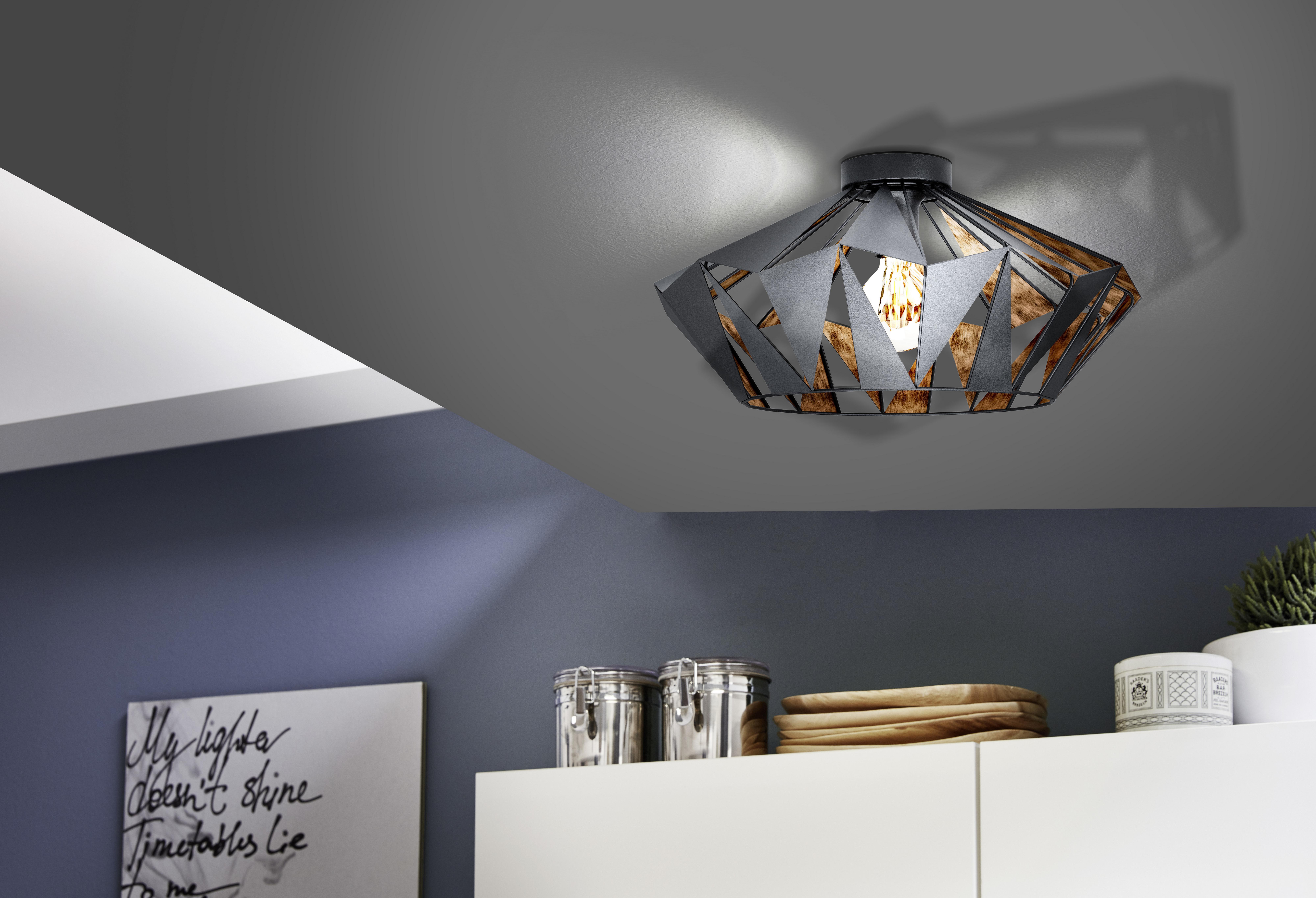 LAMPA SUFITOWA 78189* CARLTON 6 - czarny/kolor miedziany, Konventionell, metal (47/23,5cm) - Marama