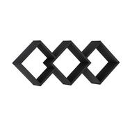 WANDREGAL GALAXY WANDREGAL - Schwarz, Design, Holzwerkstoff (102/42/20cm) - Livetastic