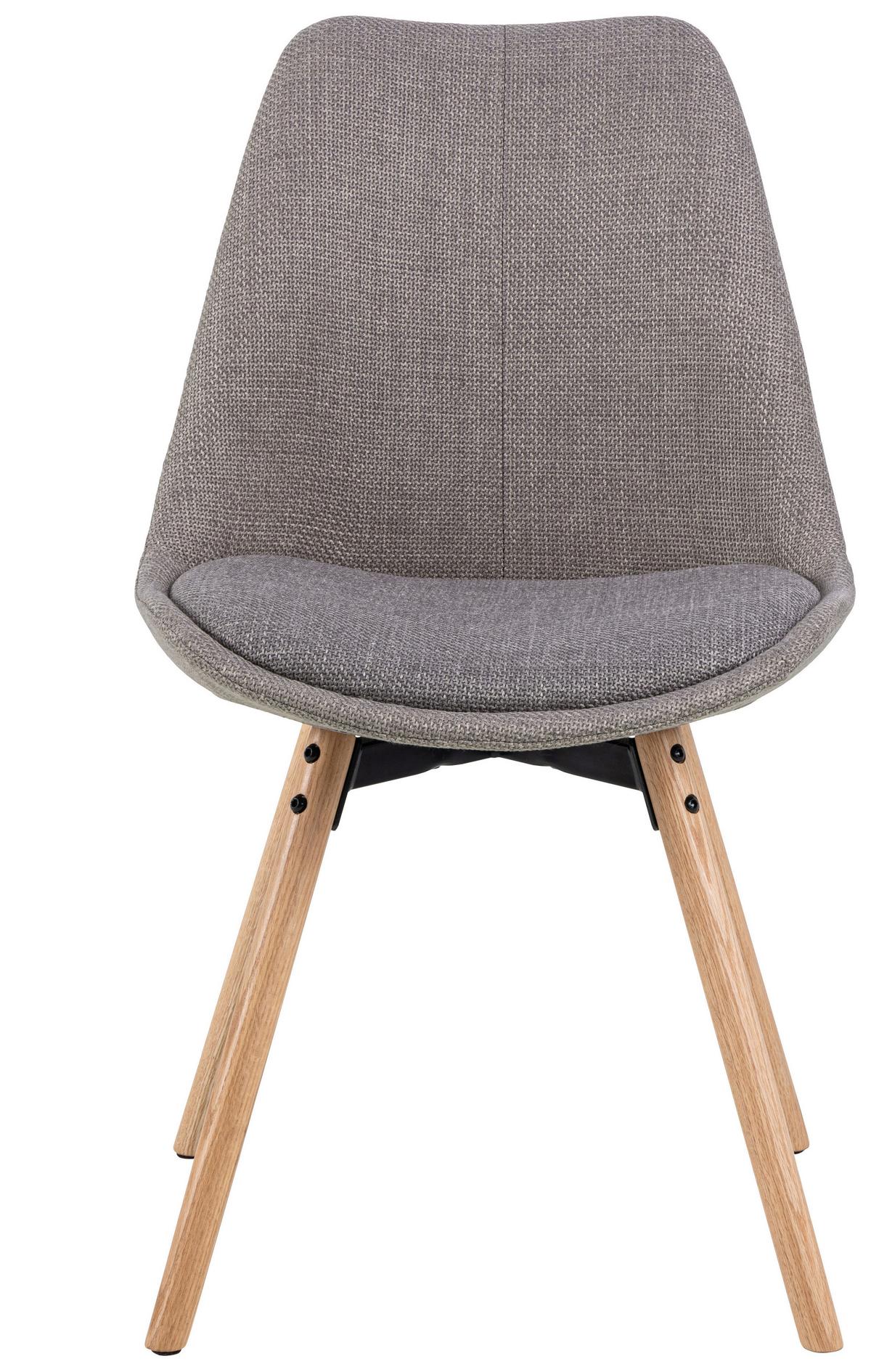 KRZESŁO ERICA - kolor dębowy/brązowy, Konventionell, tkanina/drewno (49/84/55cm) - MID.YOU