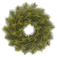 Kunstpflanze Tannenkranz Grün/Braun - Braun/Grün, Basics, Kunststoff (38cm)