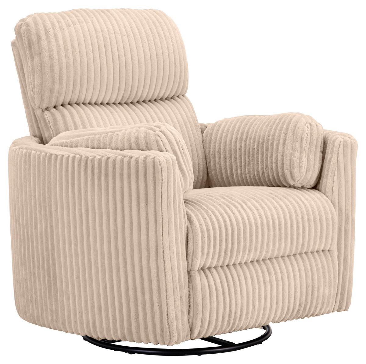 Fotelj Palermo, Bež - črna/bež, Design, kovina/tekstil (100.5/96/103.5cm) - Livetastic