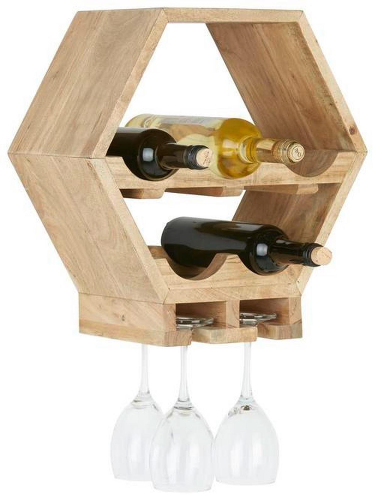 Weinregal aus Akazie Massiv - Akaziefarben, Modern, Holz (40/20/40cm) - Mömax
