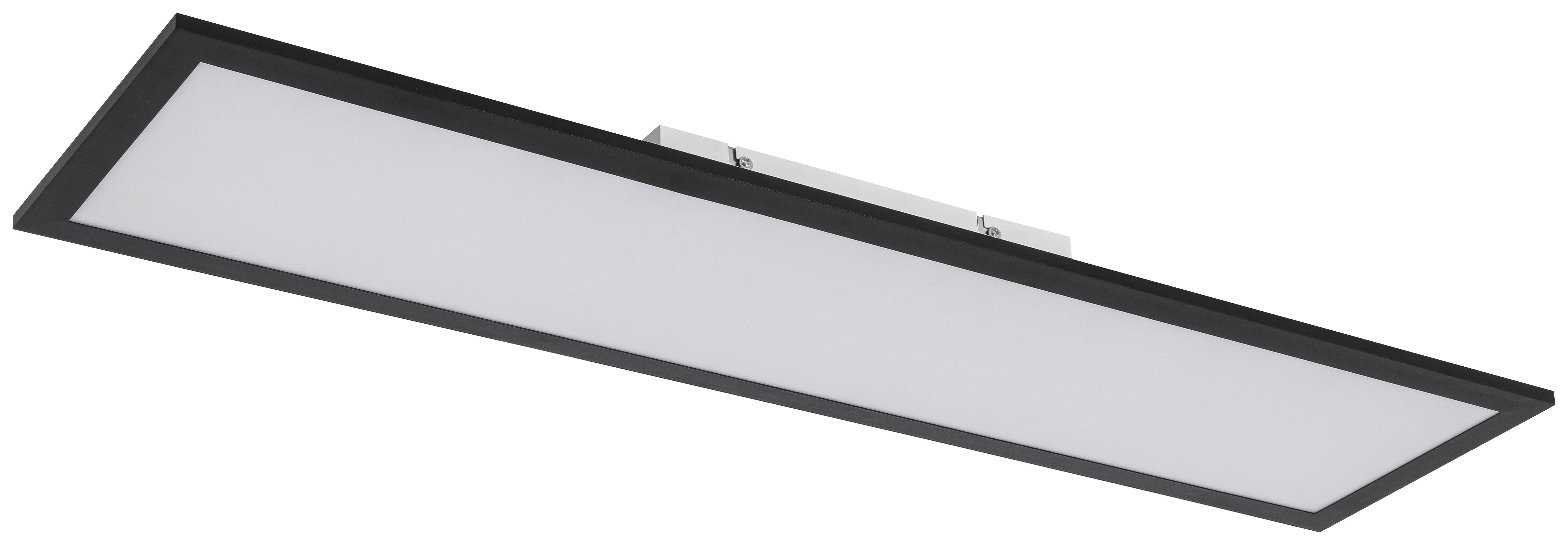 LED-TAKLAMPA JUO - vit/svart, Modern, metall/plast (80/20/6,5cm) - Mömax