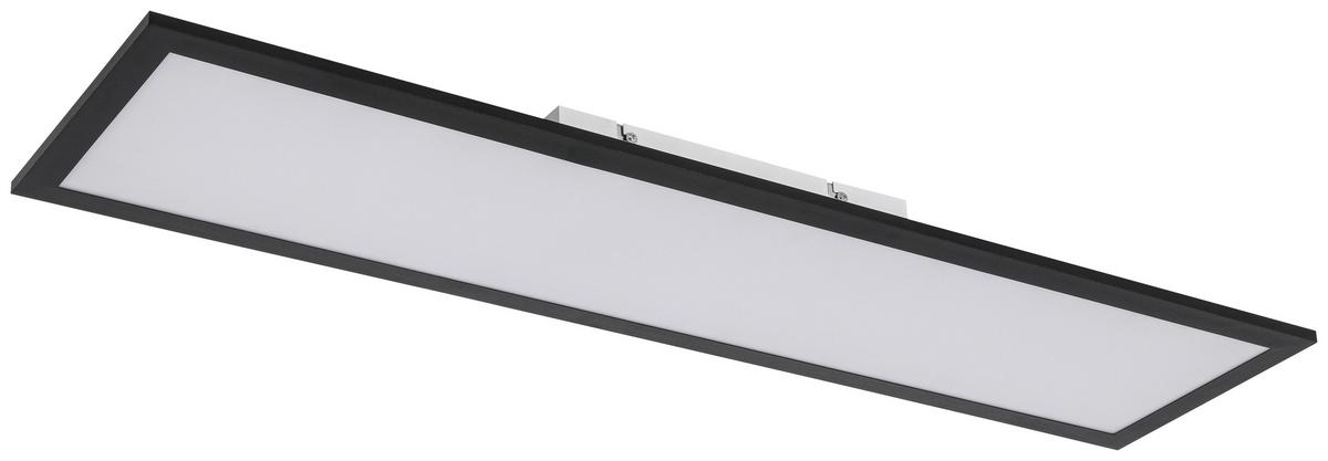 LED-Deckenleuchte Juo Schwarz/Weiß max. 18 Watt - Schwarz/Weiß, MODERN, Kunststoff/Metall (80/20/6,5cm) - Mömax