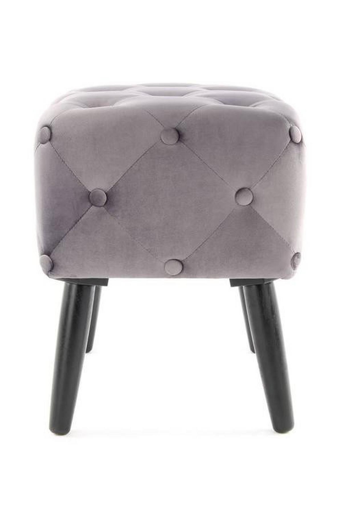 HOCKER A7QQP - Schwarz/Grau, Basics, Holzwerkstoff/Textil (40/48/60cm) - Kayoom