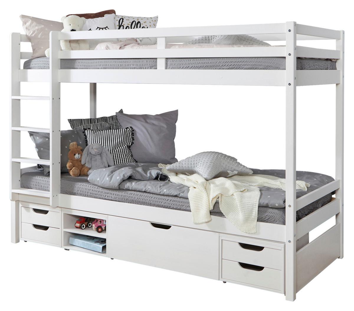 Pograd Finn, 90x200, Bor, Bela, Masivna - bela, Moderno, les (90/200cm) - MID.YOU