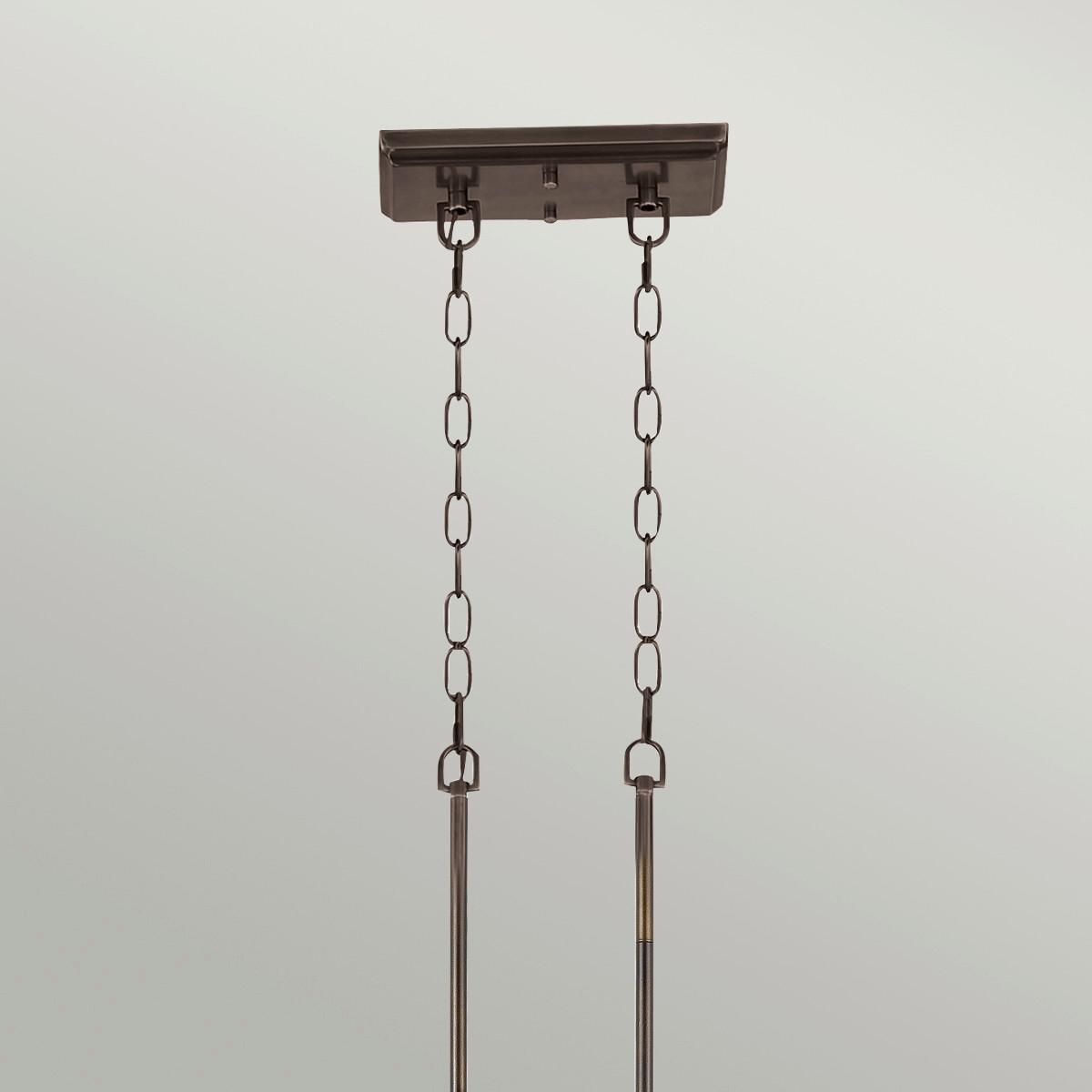 Viseća Svjetiljka Qz-Emery3p Brončana Boja - brončane boje, Design, staklo/metal (133.3/34,3/73cm)
