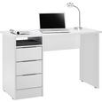 Schreibtisch Weiß matt - Chromfarben/Weiß, Holzwerkstoff/Metall (120/76/55cm) - Mömax modern living