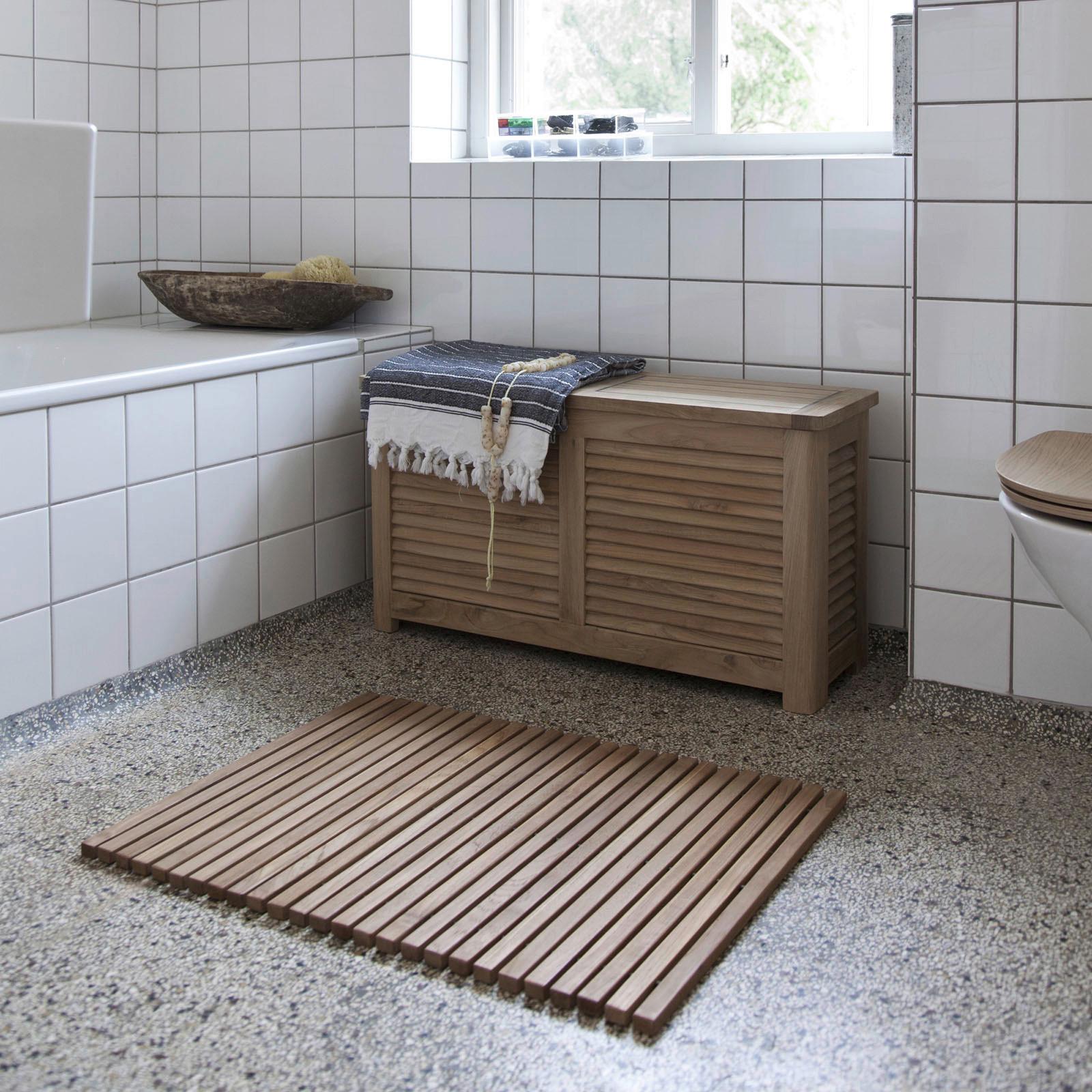 Truhe Classic ca. 90x48x30cm Teakholz - Teakfarben, ROMANTIK / LANDHAUS, Holz (90/48/30cm) - MID.YOU