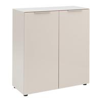 Kommode Siena Kaschmir - Chromfarben/Kaschmir, MODERN, Glas/Holzwerkstoff (90/99/40cm) - Mömax