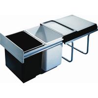 Abfallsammler 372400 - Schwarz/Grau, Kunststoff (34,6/32/47,1cm) - HKT