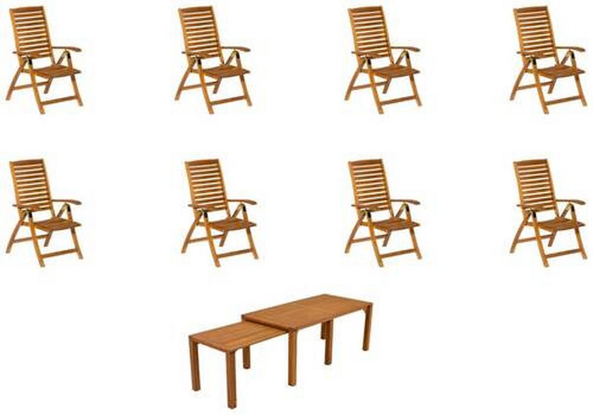 Gartenset Paraiba Naturfarben Akazie - Naturfarben, MODERN, Holz - Gardenson